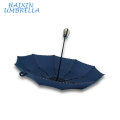 Quality Chinese Products Sombrillas Promotion Pongee Fabric with Check Border Design Three Folding Umbrella Auto Open and Close